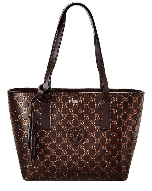 Valentino by Mario Valentino Prince Monogram Leather Tote