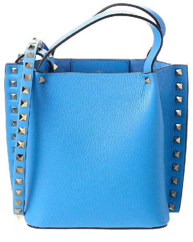 Valentino Rockstud Grainy Leather Tote