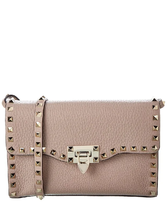 Valentino Rockstud Small Grainy Leather Crossbody