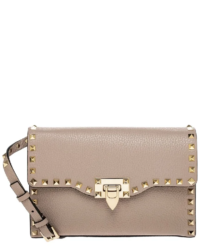 Valentino Rockstud Small Grainy Leather Crossbody