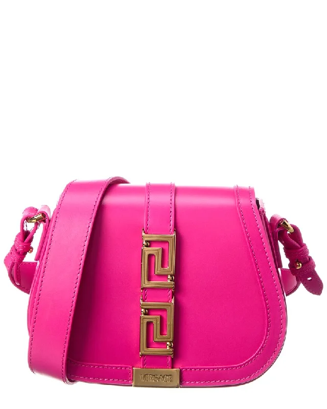 Versace Greca Goddess Small Leather Shoulder Bag