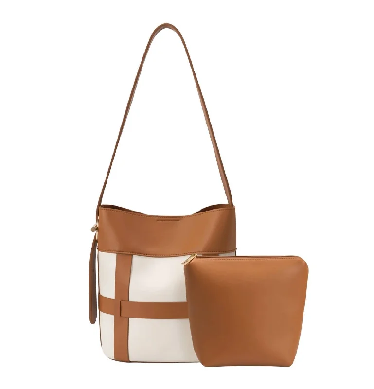 Women's Brynn Recycled Vegan Shoulder Bag In Saddle