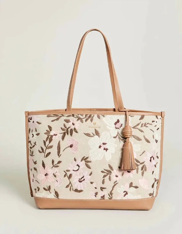 Women's Maya Tote Bag In Parade Embroidered Floral