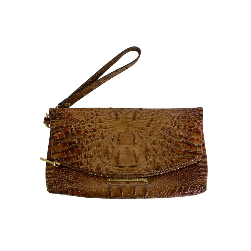 Wristlet Designer By Brahmin In Brown, Size:Large