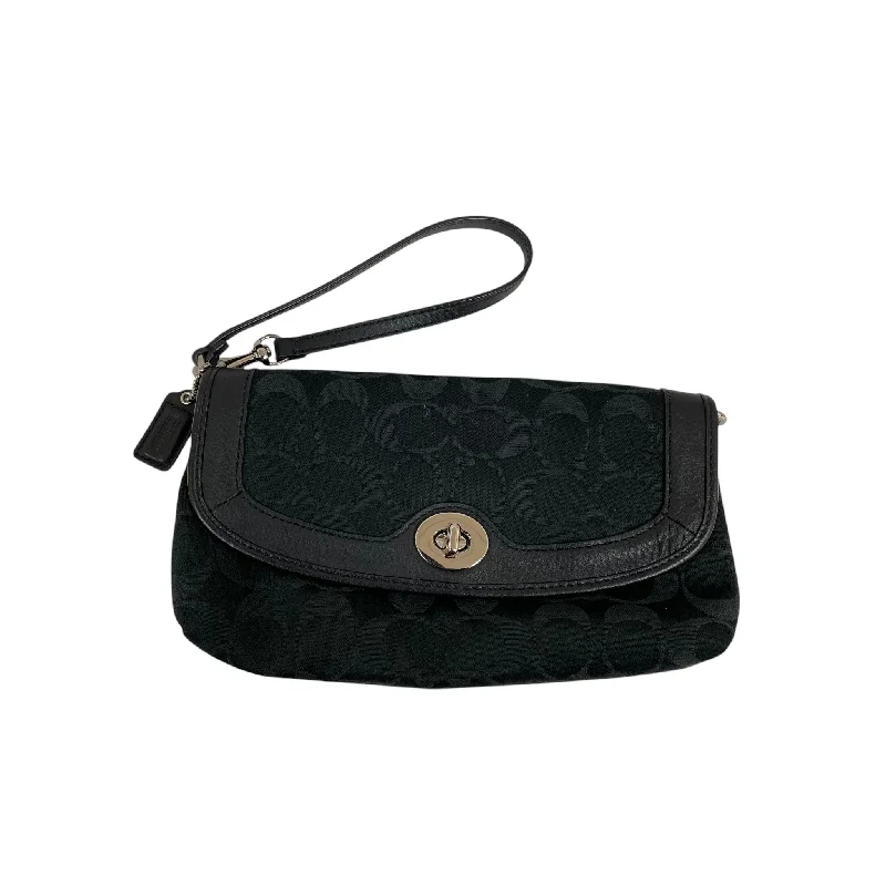 Wristlet Designer By Coach In Black, Size:Small