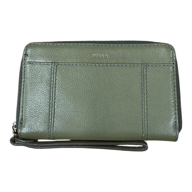 Wristlet Leather By Fossil, Size: Medium