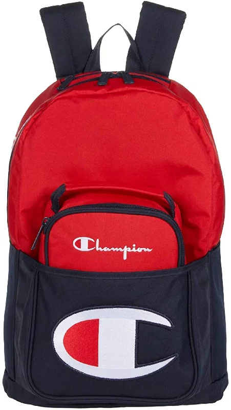 Youth Backpack With Removable Lunch Kit In Red/navy